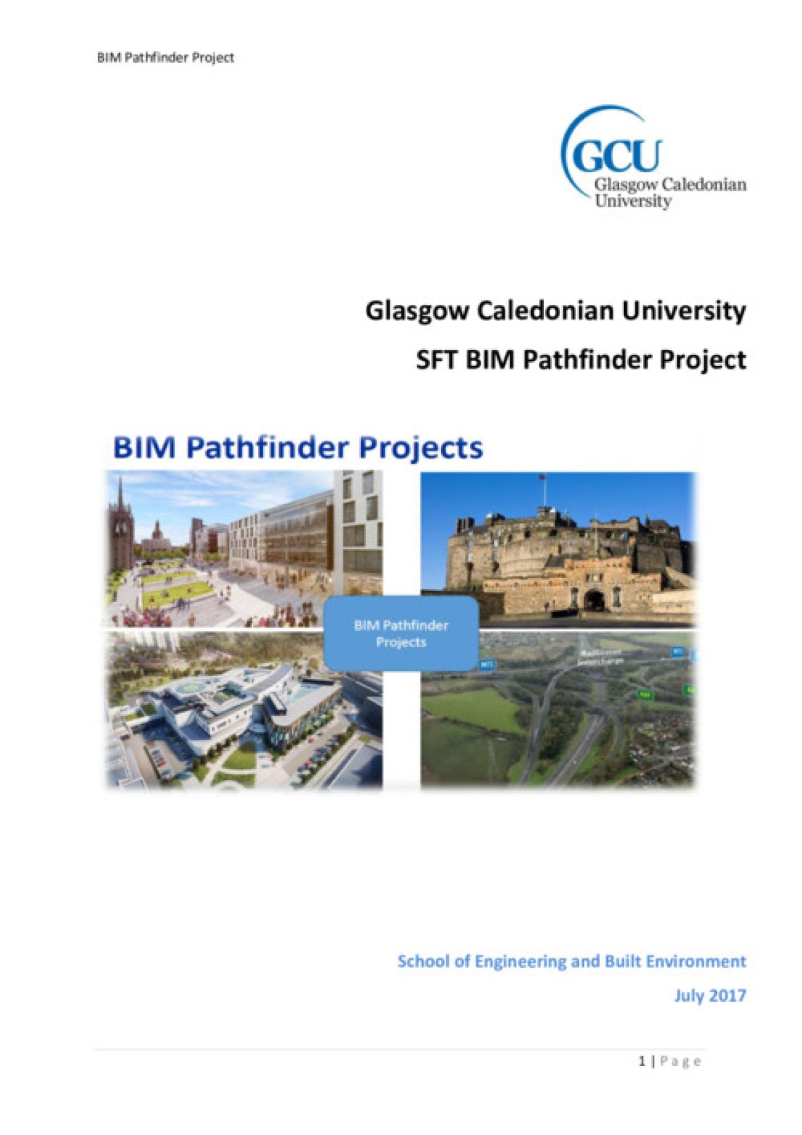 BIM Pathfinders Report - July 2017 cover